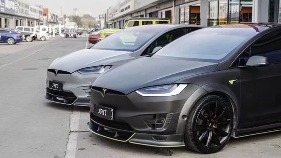 Tesla Modell X Carbon Fiber Body Kit Modell X Carbon Fiber Vorderlip Diffusor Spoiler Haube Rad Bogen breite Körper-Kit