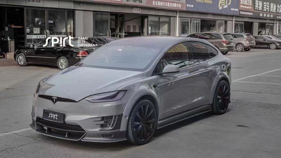 Tesla Modell X Carbon Fiber Body Kit Modell X Carbon Fiber Vorderlip Diffusor Spoiler Haube Rad Bogen breite Körper-Kit
