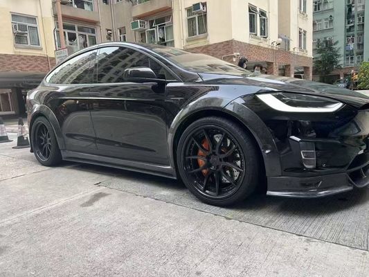 Tesla Modell X Carbon Fiber Body Kit Modell X Carbon Fiber Vorderlip Diffusor Spoiler Haube Rad Bogen breite Körper-Kit
