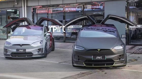 Tesla Modell X Carbon Fiber Body Kit Modell X Carbon Fiber Vorderlip Diffusor Spoiler Haube Rad Bogen breite Körper-Kit