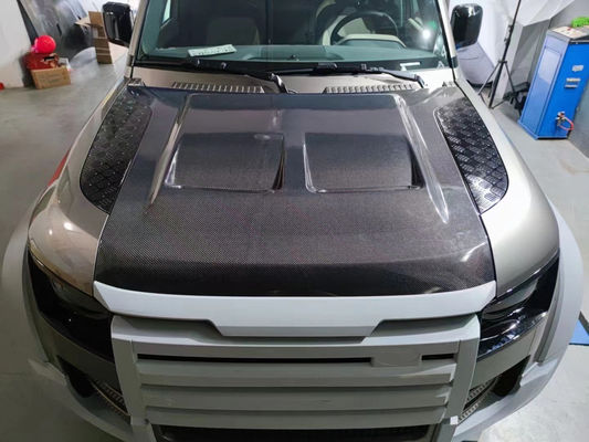 Kohlenstofffaser Hood für Land Rover Defender Kohlenstofffaser Material Defender Upgraded SVR Style Cover