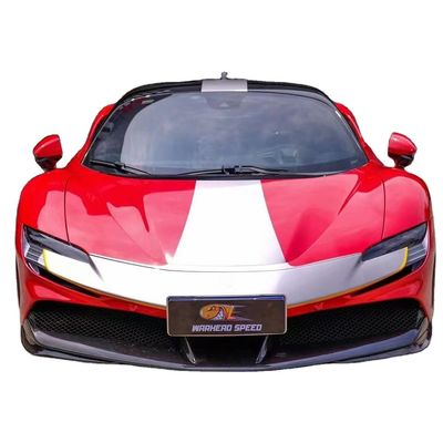 Für Ferrari SF90 Trockenkohlenstoffkörper-Kit SF90 OEM-Stil Kohlenstofffaser Front Lippendiffuser Spoiler Seitenrock