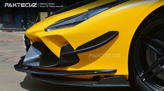 Paktechz Style Carbon Fiber Kit für Ferrari F8 Carbon Fiber Body Kit Vorder Schaufel Hinterer Diffusor Spoiler