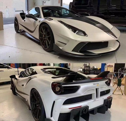 Autoteile für Ferrari 488 Karosserie Kit 488 Upgraded MSY Style Vorder- und Rückstoßfänger Spoiler Carbonfaser Karosserie Kit