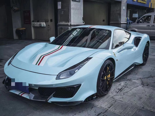 Autoteile für Ferrari 488 Karosserie-Kit 488 Upgraded PistA-Style Front- und Rückstoßfänger Motorhaube Spoiler Carbonfaser Karosserie-Kit