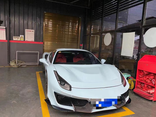 Autoteile für Ferrari 488 Karosserie-Kit 488 Upgraded PistA-Style Front- und Rückstoßfänger Motorhaube Spoiler Carbonfaser Karosserie-Kit