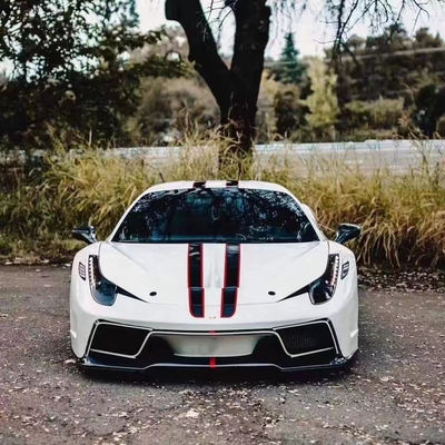 Für Ferrari 458 Kohlenstofffaserkörper-Kit 458 Upgraded VORS Style Vorder- und Hinterstoß-Spoiler-Seitenrock-Körper-Kit