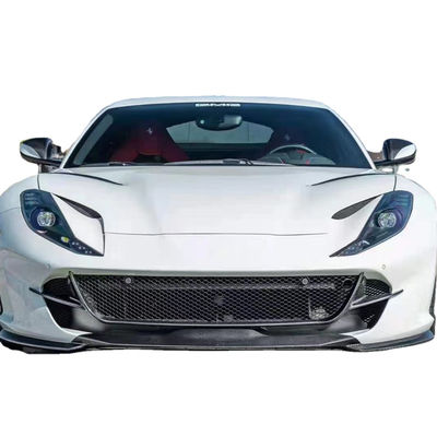 Trockene Kohlenstofffaser für Ferrari 812 Kohlenstofffaser-Körper-Kit 812 Upgraded Nivic Style Front Lippendiffuser Spoiler Hood