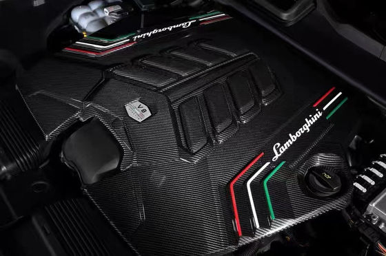 2019 Schwarzer Lamborghini Body Kit Trockener Kohlenstofffaser Motor Innenraum Schutzschild