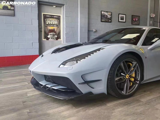 Für Ferrari 488 Kohlenstofffaserkörper Kit 488 Upgraded Misha Style Front und Heck Stoßfänger Spoiler Hood Kohlenstofffaserkörper Kit