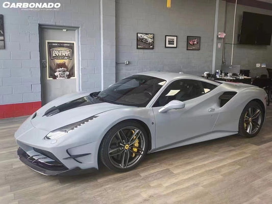 Für Ferrari 488 Kohlenstofffaserkörper Kit 488 Upgraded Misha Style Front und Heck Stoßfänger Spoiler Hood Kohlenstofffaserkörper Kit