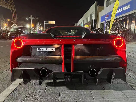Für Ferrari 488 Kohlenstofffaserkörper Kit 488 Upgraded Misha Style Front und Heck Stoßfänger Spoiler Hood Kohlenstofffaserkörper Kit