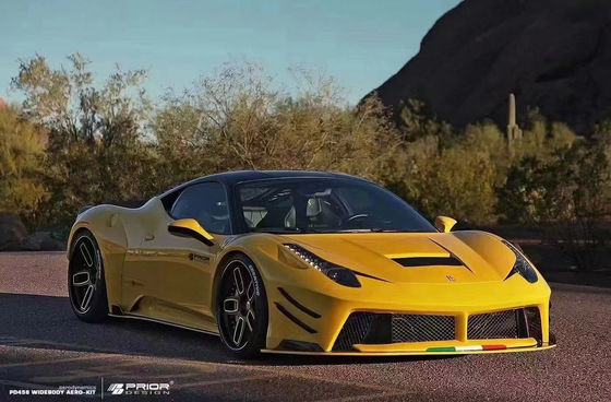Für Ferrari 458 Kohlenstofffaserkörper-Kit 458 Upgraded PD Style Front und Heck Stoßfänger Spoiler Hood Körper-Kit