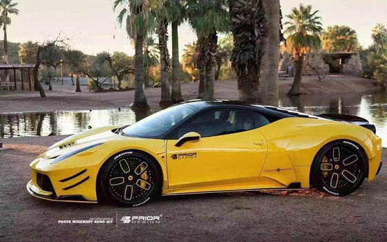 Für Ferrari 458 Kohlenstofffaserkörper-Kit 458 Upgraded PD Style Front und Heck Stoßfänger Spoiler Hood Körper-Kit
