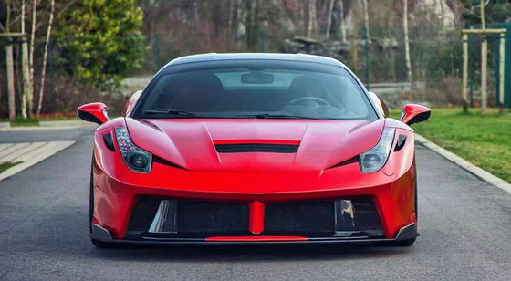 Für Ferrari 458 Kohlenstofffaserkörper-Kit 458 Upgraded PD Style Front und Heck Stoßfänger Spoiler Hood Körper-Kit