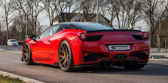 Für Ferrari 458 Kohlenstofffaserkörper-Kit 458 Upgraded PD Style Front und Heck Stoßfänger Spoiler Hood Körper-Kit