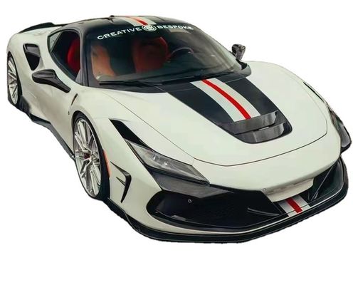 Für den Ferrari F8 Kohlenstofffaserkörper-Kit F8 Upgraded KEYVANY Style Front Schaufel Diffuser Spoiler-Körper-Kit
