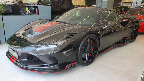 Für den Ferrari F8 Kohlenstofffaserkörper-Kit F8 Upgraded KEYVANY Style Front Schaufel Diffuser Spoiler-Körper-Kit