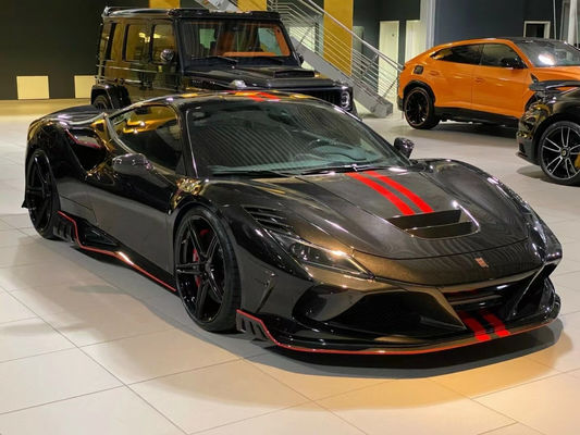 Für den Ferrari F8 Kohlenstofffaserkörper-Kit F8 Upgraded KEYVANY Style Front Schaufel Diffuser Spoiler-Körper-Kit