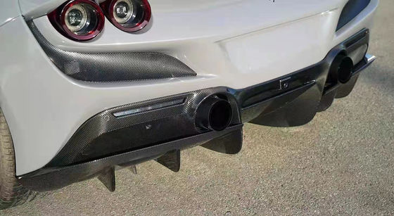 Autoteile für Ferrari F8 Kohlenstofffaserkörper-Kit F8 Upgrade Novi Style Diffuser Kohlenstofffaser Diffuser
