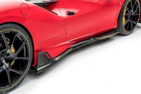 Autoteile für Ferrari F8 Kohlenstofffaserkörper-Kit F8 Upgrade MSY Style Front Schaufel Diffuser Spoiler Seitenrock-Körper-Kit