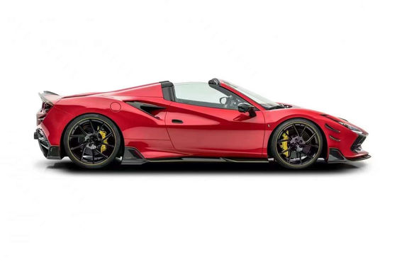 Autoteile für Ferrari F8 Kohlenstofffaserkörper-Kit F8 Upgrade MSY Style Front Schaufel Diffuser Spoiler Seitenrock-Körper-Kit