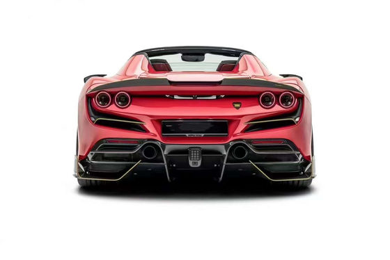 Autoteile für Ferrari F8 Kohlenstofffaserkörper-Kit F8 Upgrade MSY Style Front Schaufel Diffuser Spoiler Seitenrock-Körper-Kit