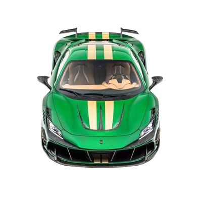 Für Ferrari F8 Kohlenstofffaserkörper-Kit F8 Upgrades MSY-Stil Vorder- und Rückstoßfänger Spoiler Hood-Körper-Kit