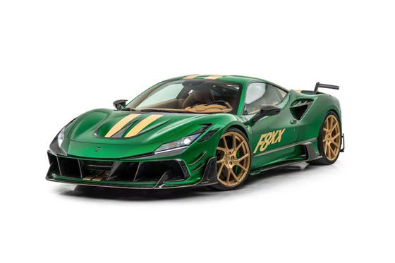 Für Ferrari F8 Kohlenstofffaserkörper-Kit F8 Upgrades MSY-Stil Vorder- und Rückstoßfänger Spoiler Hood-Körper-Kit
