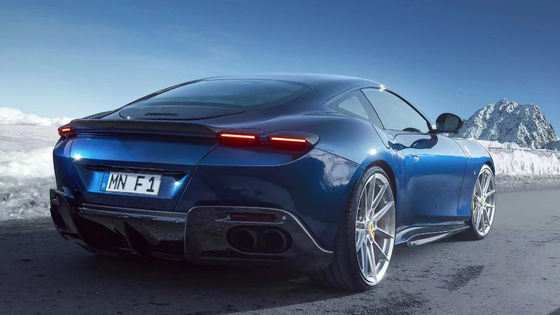 Für Ferrari Roma Carbon Fiber Body Kit Roma Upgrades Novit Style Carbon Fiber Front Lippen Diffuser Spoiler Seitenrock Körper Kit