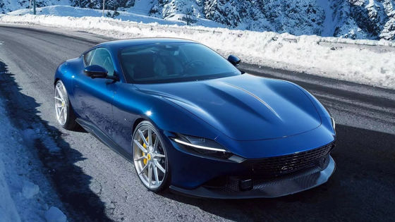 Für Ferrari Roma Carbon Fiber Body Kit Roma Upgrades Novit Style Carbon Fiber Front Lippen Diffuser Spoiler Seitenrock Körper Kit