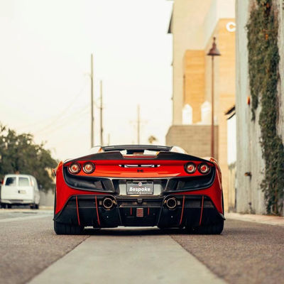 240 X 80 X 50 mm Ferrari-Karosserie-Kit KEYV-Stil Vorderspalter Diffusor Kohlenstofffaser