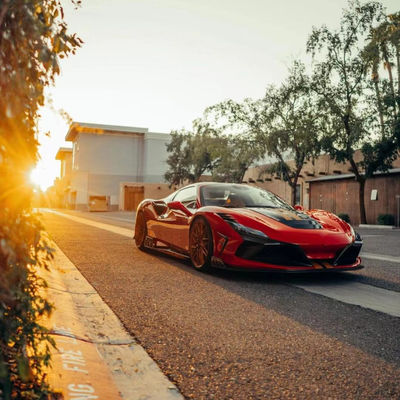 240 X 80 X 50 mm Ferrari-Karosserie-Kit KEYV-Stil Vorderspalter Diffusor Kohlenstofffaser