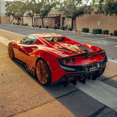 240 X 80 X 50 mm Ferrari-Karosserie-Kit KEYV-Stil Vorderspalter Diffusor Kohlenstofffaser