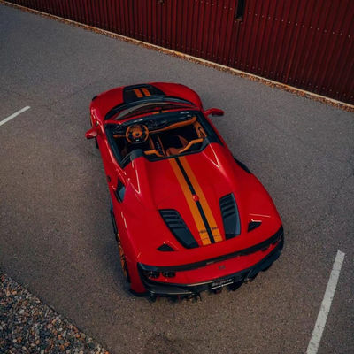 240 X 80 X 50 mm Ferrari-Karosserie-Kit KEYV-Stil Vorderspalter Diffusor Kohlenstofffaser