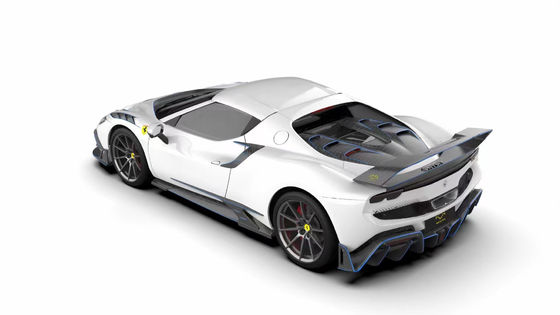 296GTB Ferrari Kit Car Body 2021 Trockene Kohlenstofffaser Vorderlippe Vorderbumper Diffusor