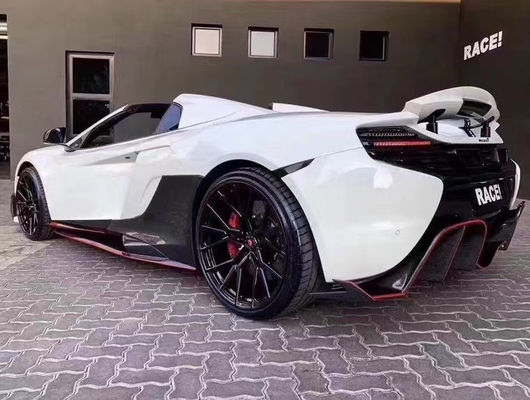 Verkaufen Sie wie heiße Kuchen für McLaren MP4-12C 625C 650S Kohlenstofffaserkörper-Kit Upgraded 675LT Style Side Skirt Rücken Diffuser
