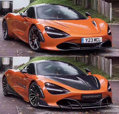 Kohlenstofffaser Kohlenstofffaserkörper für McLaren 720S 720 Upgraded TOPCAR Style Front Schaufel Hinterer Diffusor Spoiler Cover