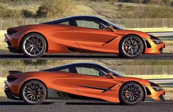 Kohlenstofffaser Kohlenstofffaserkörper für McLaren 720S 720 Upgraded TOPCAR Style Front Schaufel Hinterer Diffusor Spoiler Cover