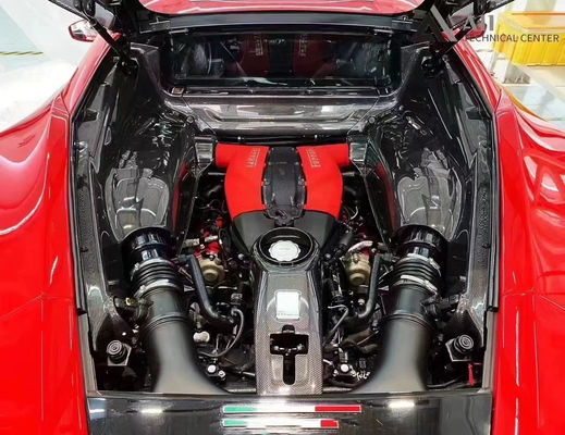 488 Ferrari Karosserie-Kit Trockene Kohlenstofffaser Motorschild OEM Kohlenstofffaser Ölkappe