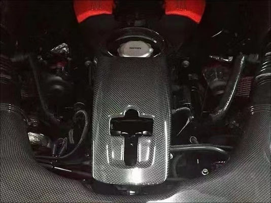 488 Ferrari Karosserie-Kit Trockene Kohlenstofffaser Motorschild OEM Kohlenstofffaser Ölkappe