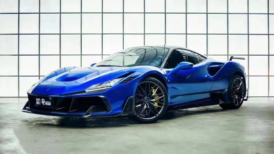 Blau F8 Ferrari Body Kit F8 MSY Stil Vorderbumper Lippe Body Kit Spoiler Seitenröcke