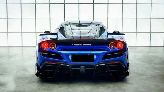 Blau F8 Ferrari Body Kit F8 MSY Stil Vorderbumper Lippe Body Kit Spoiler Seitenröcke