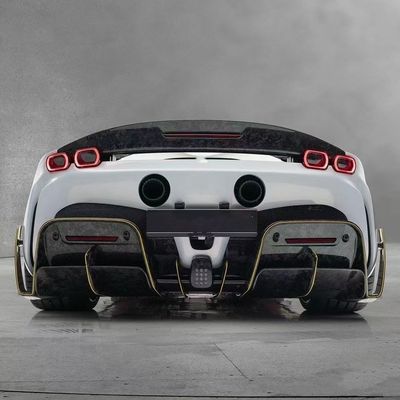 SF90 Ferrari Body Kit MSY Style Kohlenstofffaser Hinterstecker Lippspoiler Seitenrock