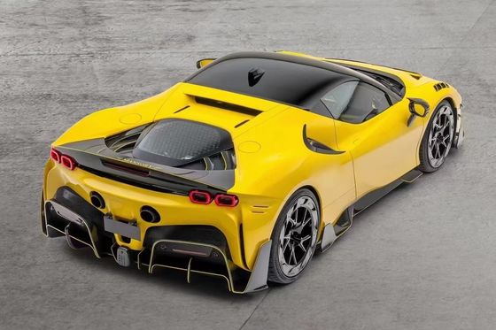 SF90 Ferrari Body Kit MSY Style Kohlenstofffaser Hinterstecker Lippspoiler Seitenrock