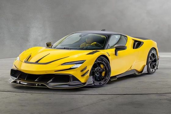 SF90 Ferrari Body Kit MSY Style Kohlenstofffaser Hinterstecker Lippspoiler Seitenrock