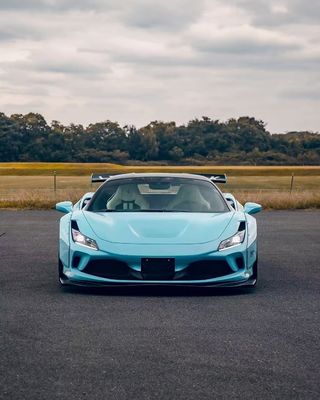 F8 Ferrari Auto Body Kit LB Style Blauer Kohlenstofffaserspoiler Lippe Breite Karosserie Kit Radbogen