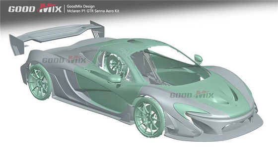 Für McLaren P1 Body Kit P1 Upgraded GTR Style Vorder- und Rückstoßfänger-Spoilern Kohlenstofffaserkörper-Kit