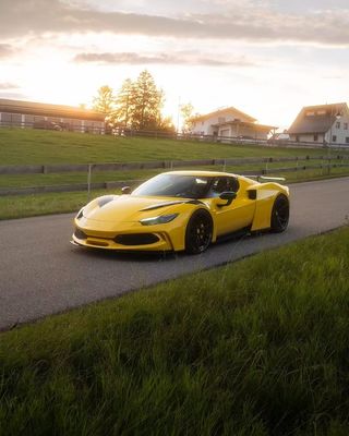 296 Ferrari Body Kit 2021 2022 Auto Radbogen Vorder und Hinter Stoßfänger Spoiler