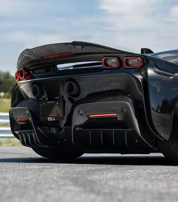 SF90 Ferrari Carbon Fiber Body Kit 1016 Stil Vorderlip Luftzufuhr Schwarz Spoiler Fender